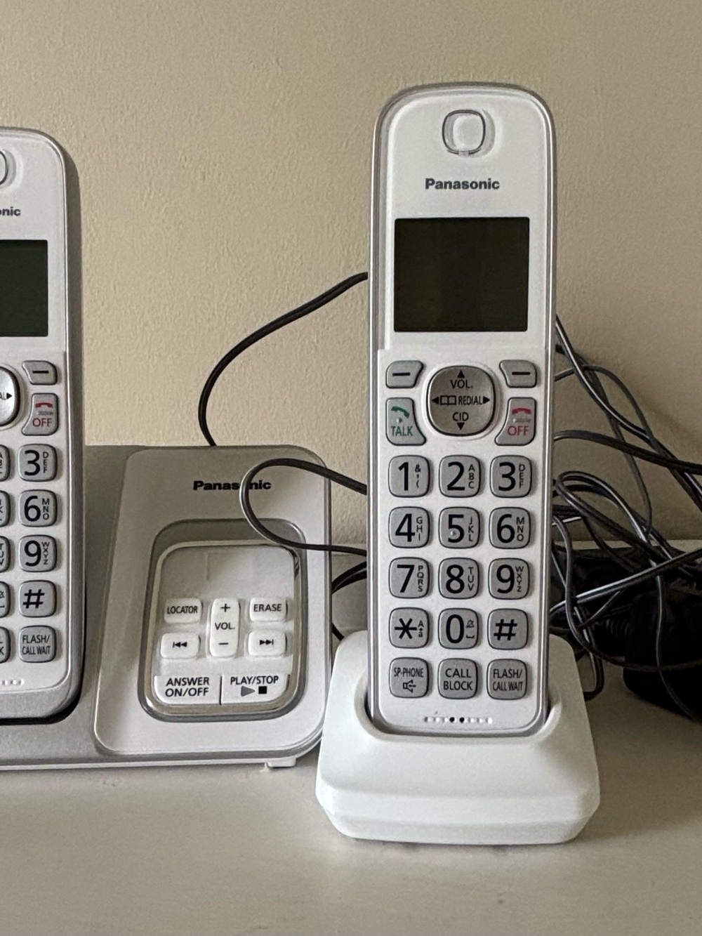 Panasonic White Cordless Home Phone - 2 Handsets